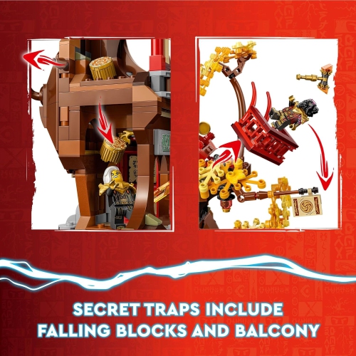 LEGO NINJAGO Temple of The Dragon Energy Cores Building Toy with NINJAGO Temple, 6 Minifigures Including Cole, Kai and NYA' Gift for Kids Ages 8+ Who