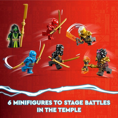 LEGO NINJAGO Temple of The Dragon Energy Cores Building Toy with NINJAGO Temple, 6 Minifigures Including Cole, Kai and NYA' Gift for Kids Ages 8+ Who