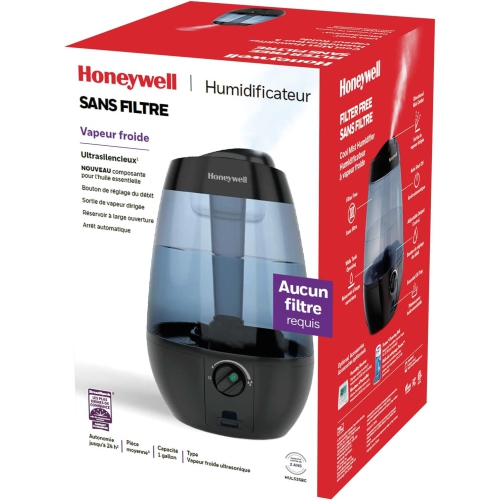 Honeywell HUL535BC Ultrasonic Cool Mist Humidifier, with Variable Output Control, Auto Shut-off, Ultra Quiet Operation, Directional Mist Outlet, Cool