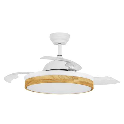 XTRICITY  - Retractable Ceiling Fan, Led Lighting, Remote Control Included In White
