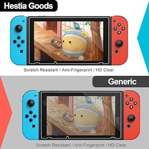 [3 Pack] WINGOMART Screen Protector Tempered Glass Compatible W/ Nintendo Switch, Transparent HD Clear Anti-Scratch Screen Protector for Nintendo