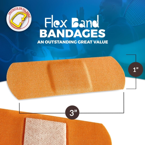 Flexible Fabric Bandages - Flex Fabric Adhesive Bandages Finger-Tip Bandages Knuckles and Thumb Bandages for Finger Care and to Protect Wounds from