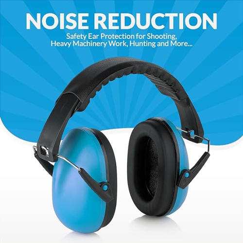 Casque antibruit pour protection auditive et réduction du bruit de Medca - léger, réglable et pliable Nrr 20db