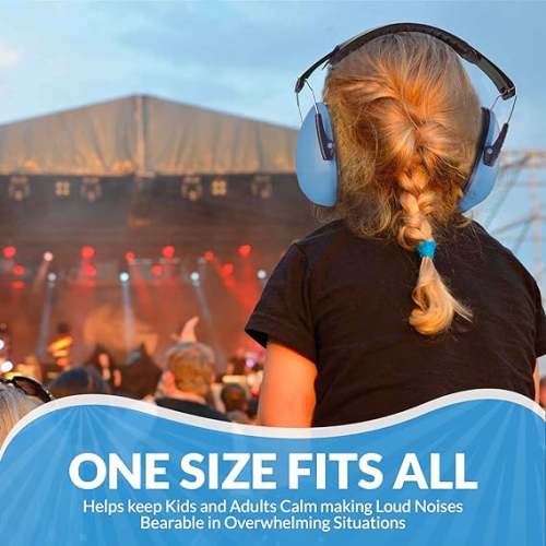 Casque antibruit pour protection auditive et réduction du bruit de Medca - léger, réglable et pliable Nrr 20db
