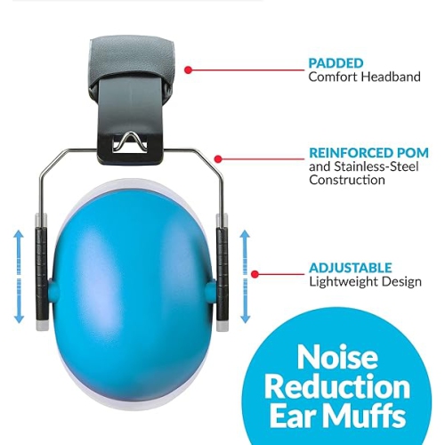 Casque antibruit pour protection auditive et réduction du bruit de Medca - léger, réglable et pliable Nrr 20db