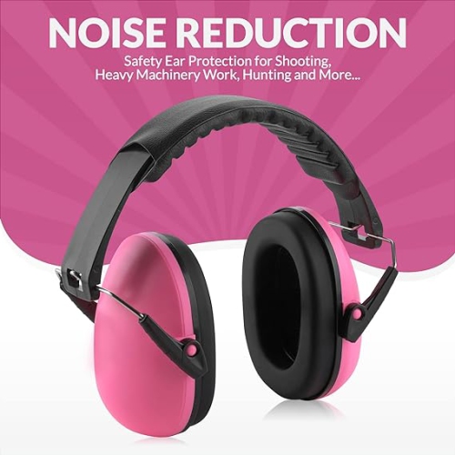 Medca Hearing Protection and Noise Reduction Earmuffs - Lightweight, Adjustable and Foldable Nrr 20db