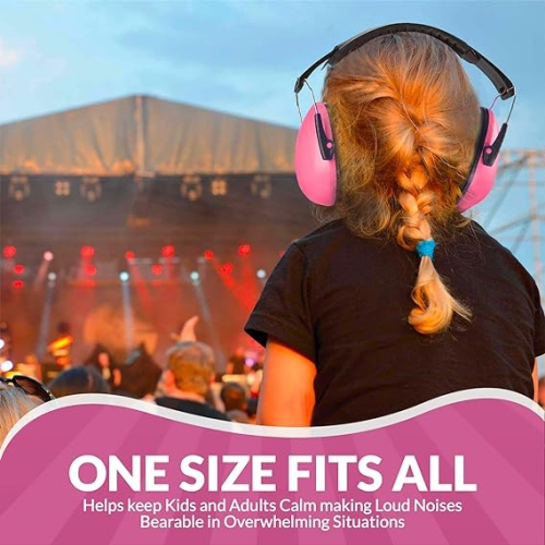 Medca Hearing Protection and Noise Reduction Earmuffs - Lightweight, Adjustable and Foldable Nrr 20db