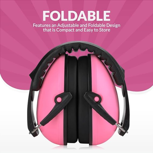 Medca Hearing Protection and Noise Reduction Earmuffs - Lightweight, Adjustable and Foldable Nrr 20db