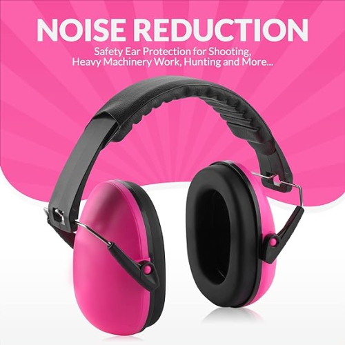 Medca Hearing Protection and Noise Reduction Earmuffs - Lightweight, Adjustable and Foldable Nrr 20db