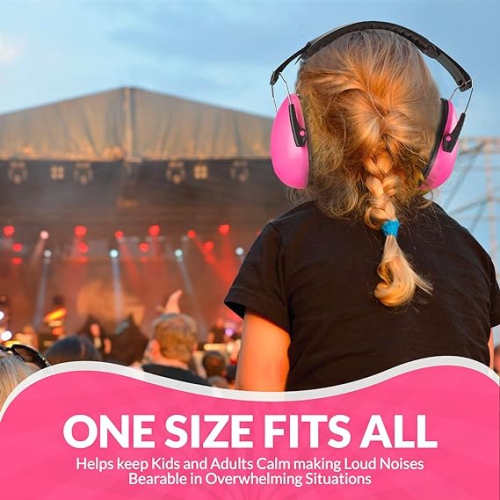 Medca Hearing Protection and Noise Reduction Earmuffs - Lightweight, Adjustable and Foldable Nrr 20db