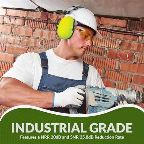 Casque antibruit pour protection auditive et réduction du bruit de Medca - léger, réglable et pliable Nrr 20db