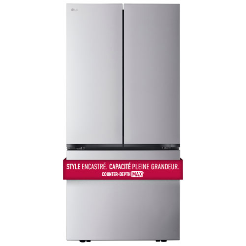 LG 33" 21 Cu. Ft. Counter-Depth French Door Refrigerator with Ice Dispenser - Stainless Steel