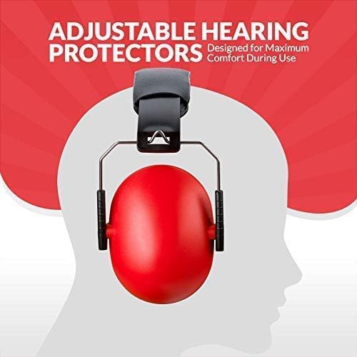 Medca Hearing Protection and Noise Reduction Earmuffs - Lightweight, Adjustable and Foldable Nrr 20db