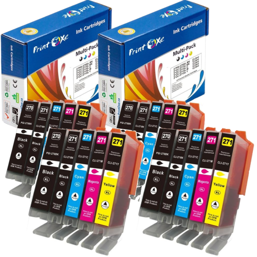 PGI 270 XL & CLI 271 XL of 20 High Yield Ink ; 4 Sets for Canon PIXMA MG5720 MG5721 MG5722 MG6820 MG6821 MG6822 MG7720 TS5020 TS6020 TS8020 TS9020