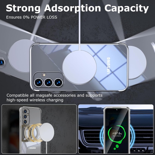 Magnetic Case Designed for Samsung Galaxy S23 FE - Compatible with MagSafe Charging & Accessories