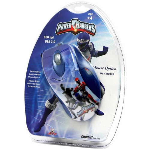Image 1 de 2.. Souris optique USB Power Rangers de Disney