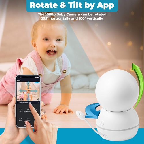 Geeni Smart Home Pet and Baby Monitor with Camera, 1080p Wireless WiFi Camera with Motion and Sound Alert