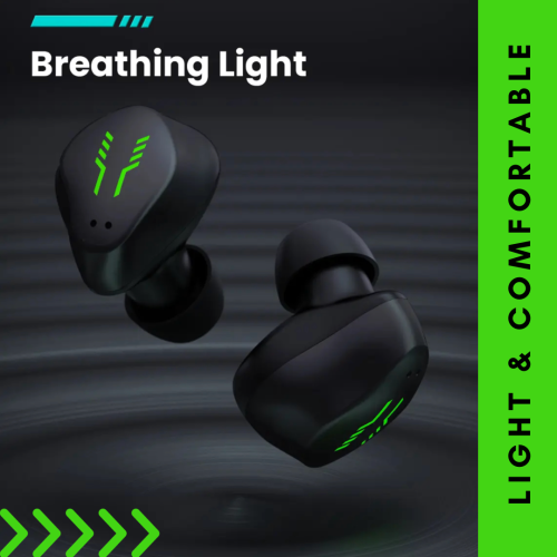 TUTT H9 TWS Wireless Metal Zinc Alloy Gaming Headset with Mic Bt5.3 | Thermometer | Large Battery Capacity Headphone ENC Noise Cancellation Gaming