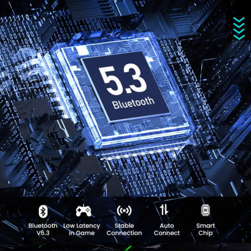 TUTT H9 TWS Wireless Metal Zinc Alloy Gaming Headset with Mic Bt5.3 | Thermometer | Large Battery Capacity Headphone ENC Noise Cancellation Gaming