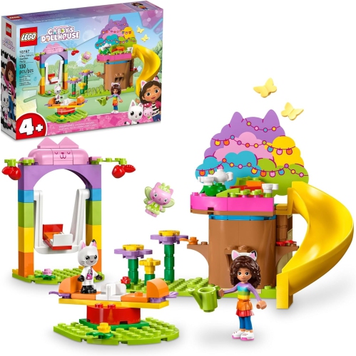 LEGO Gabby's Dollhouse Kitty Fairy’s Garden Party Toy with Tree House, Swing, Slide, Merry-Go-Round, Includes Gabby, Pandy Paws, Birthday Gift, Senso