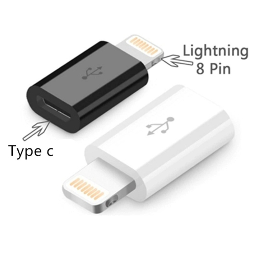 Adaptateur USB-C femelle à Lightning mâle type C port de chargeur compatible avec Apple iPhone 13 12 11 Pro Max Mini XS se 7 X XR 8 plus iPad Câble