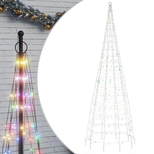 VIDAXL  Christmas Tree Light Cone 570 Leds Colourful 300 Cm