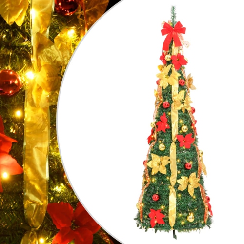 VIDAXL  Artificial Christmas Tree Pop-Up 100 Leds Green 150 Cm