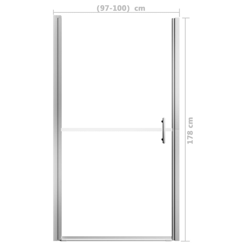 vidaXL Shower Door Frost Tempered Glass 100x178 cm