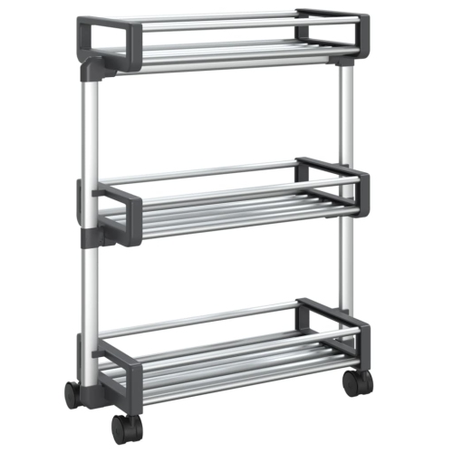 vidaXL Storage Trolley 59x20x75 cm Aluminium