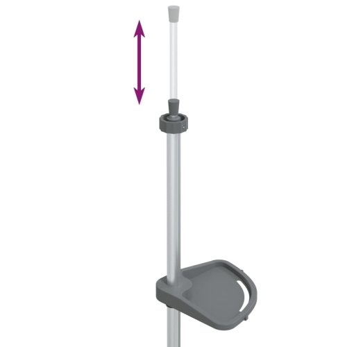 vidaXL 4-Tier Telescopic Shower Corner Shelf Silver Aluminium