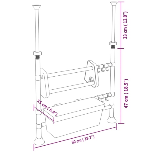 vidaXL Adjustable Kitchen Organiser Aluminium