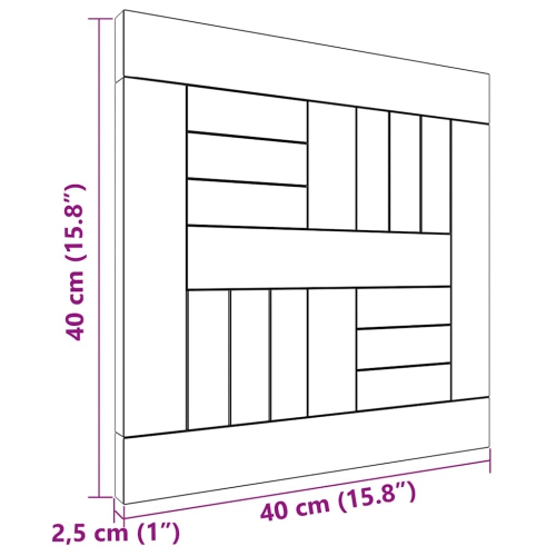vidaXL Square Table Top 40x40x2.5 cm Solid Wood Teak