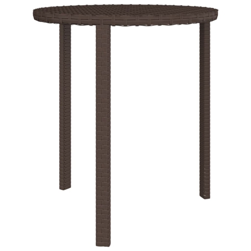vidaXL Side Tables 3 pcs Brown Poly Rattan