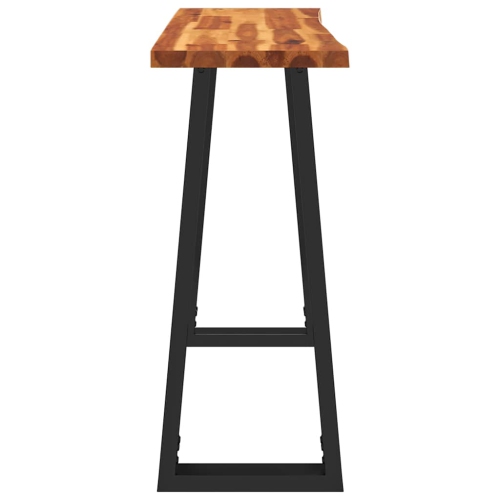 vidaXL Console Table with Live Edge 110x35x80 cm Solid Wood Acacia