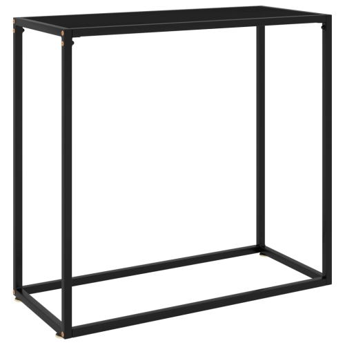 VIDAXL  Console Table 80X35X75 Cm Tempered Glass In Black