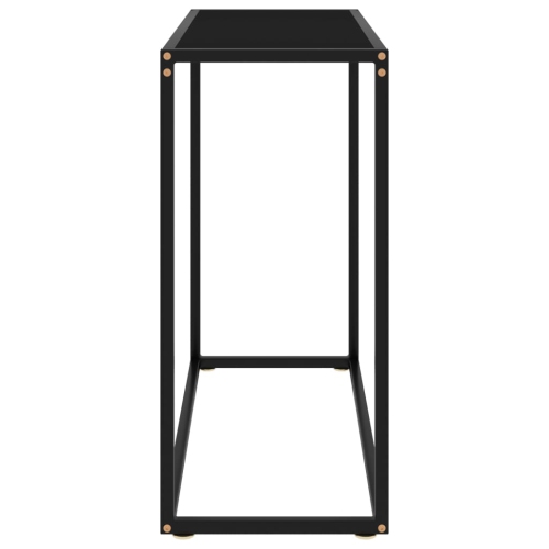 vidaXL Console Table Black 80x35x75 cm Tempered Glass