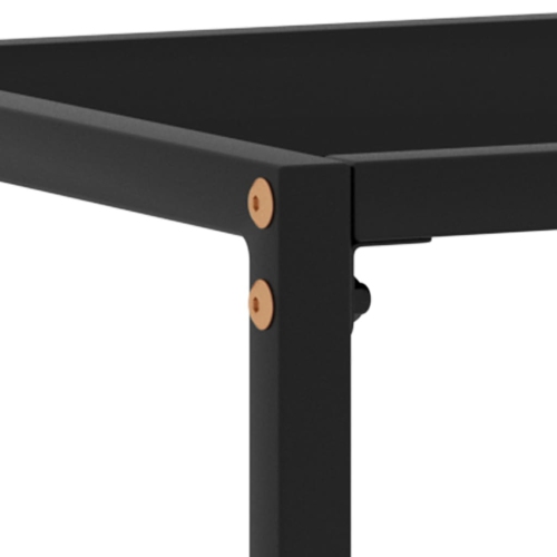 vidaXL Console Table Black 80x35x75 cm Tempered Glass