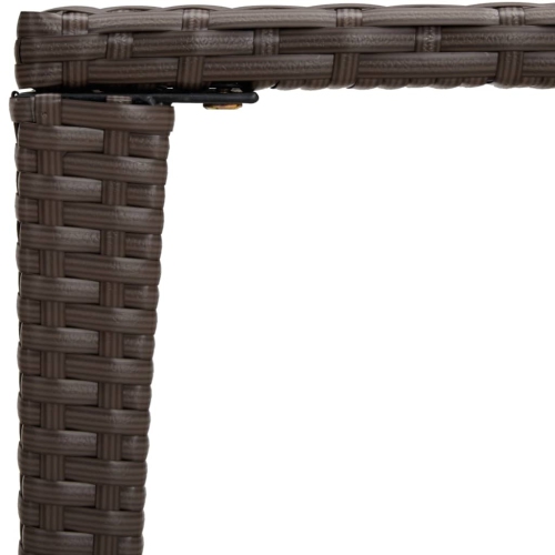 vidaXL Nesting Tables 3 pcs Brown Poly Rattan