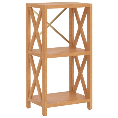 VIDAXL  3-Tier Shelf 40X30X78 Cm Solid Wood Oak