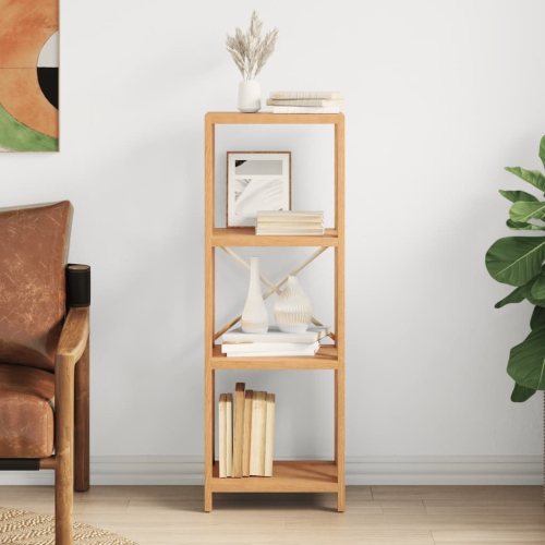 vidaXL 4-Tier Shelf 40x30x112 cm Solid Wood Oak