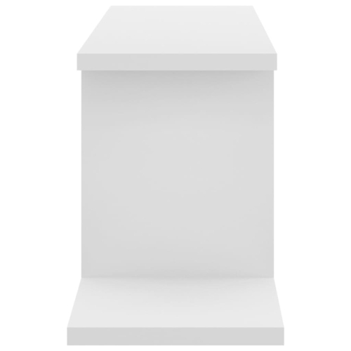 Tablette murale pour téléviseur de vidaXL, blanc, 125x18 x 23 cm, bois d'ingénierie