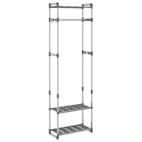 vidaXL 3-Tier Clothes Rack Silver 59x29x192 cm Aluminium