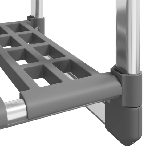 vidaXL 3-Tier Clothes Rack Silver 59x29x192 cm Aluminium