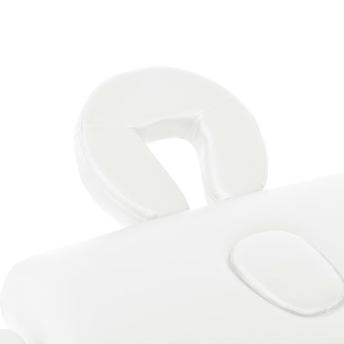 vidaXL 2-Zone Folding Massage Table 10 cm Thick White