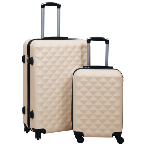 Ensemble de 2 valises rigides en ABS doré de vidaXL