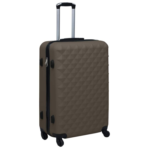 vidaXL Hardcase Trolley Set 3 pcs Brown ABS