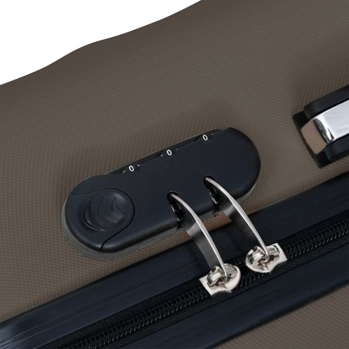 vidaXL Hardcase Trolley Set 3 pcs Brown ABS