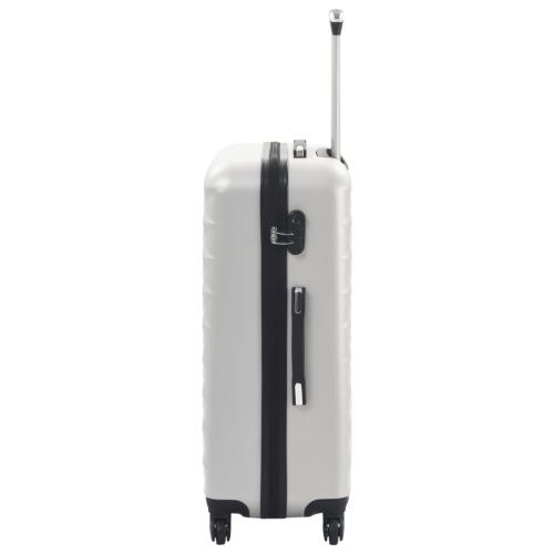 vidaXL Hardcase Trolley Set 3 pcs Bright Silver ABS