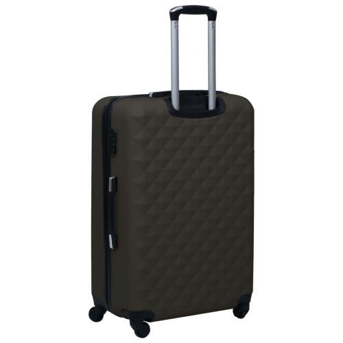 vidaXL Hardcase Trolley Set 3 pcs Anthracite ABS