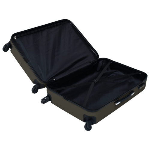 vidaXL Hardcase Trolley Set 3 pcs Anthracite ABS